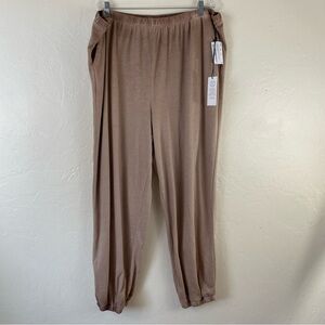 Treasure & Bond NWT Size 3X Tan Beige Elastic High Waist Jogger Sweatpants
